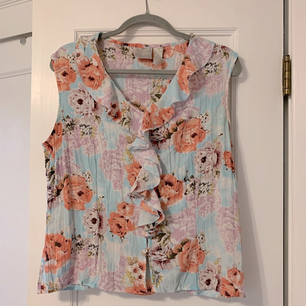 Tailor B. Moss Floral Sleeveless Top